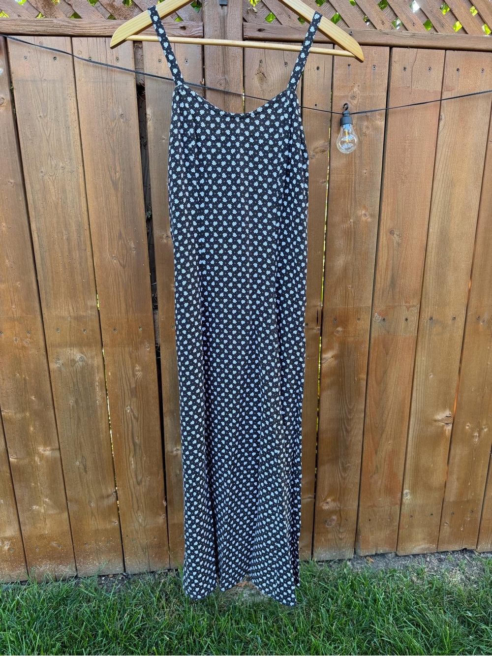 VTG Black and White Floral Maxi Dress
